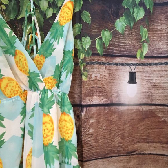 🍍Pineapple Razor Back Shorts Romper - Picture 8 of 11